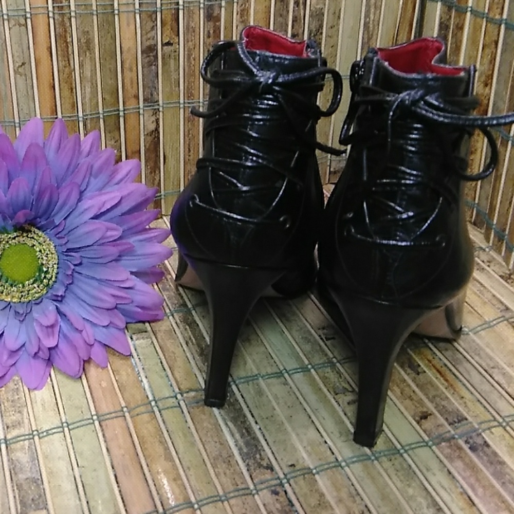 MICHAEL SHANNON BOOTIES 6 B  BLACK - Picture 2 of 8